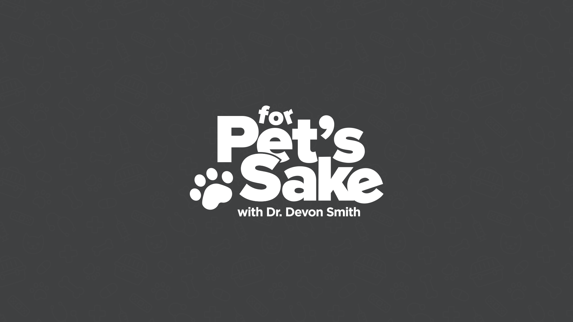 For Pet's Sake with Dr. Devon Smith logo in black and white
